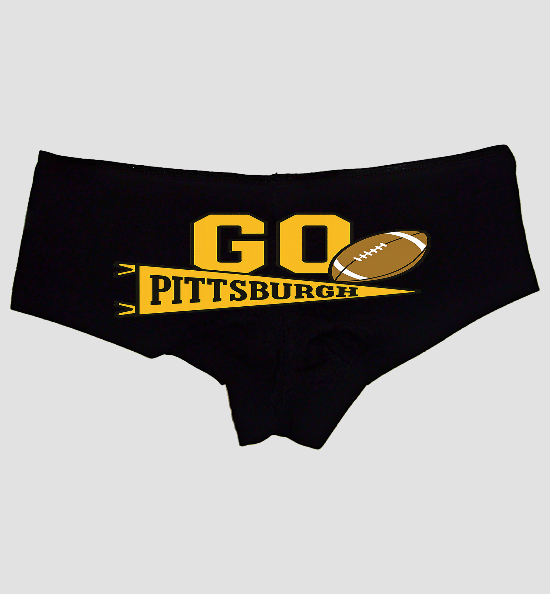 Sexy Girl Rock Pittsburgh Booty Shorts – Game Day Gift Panties for Wife or Girlfriend Cheeky Cotton Boyshorts