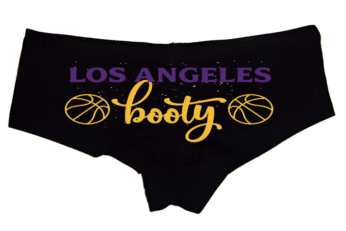 Sexy Girl Rock Los Angeles Booty Panties – Women’s Boyshort Underwear – Funny City Lingerie Gift for Basketball Lovers & LA Girls