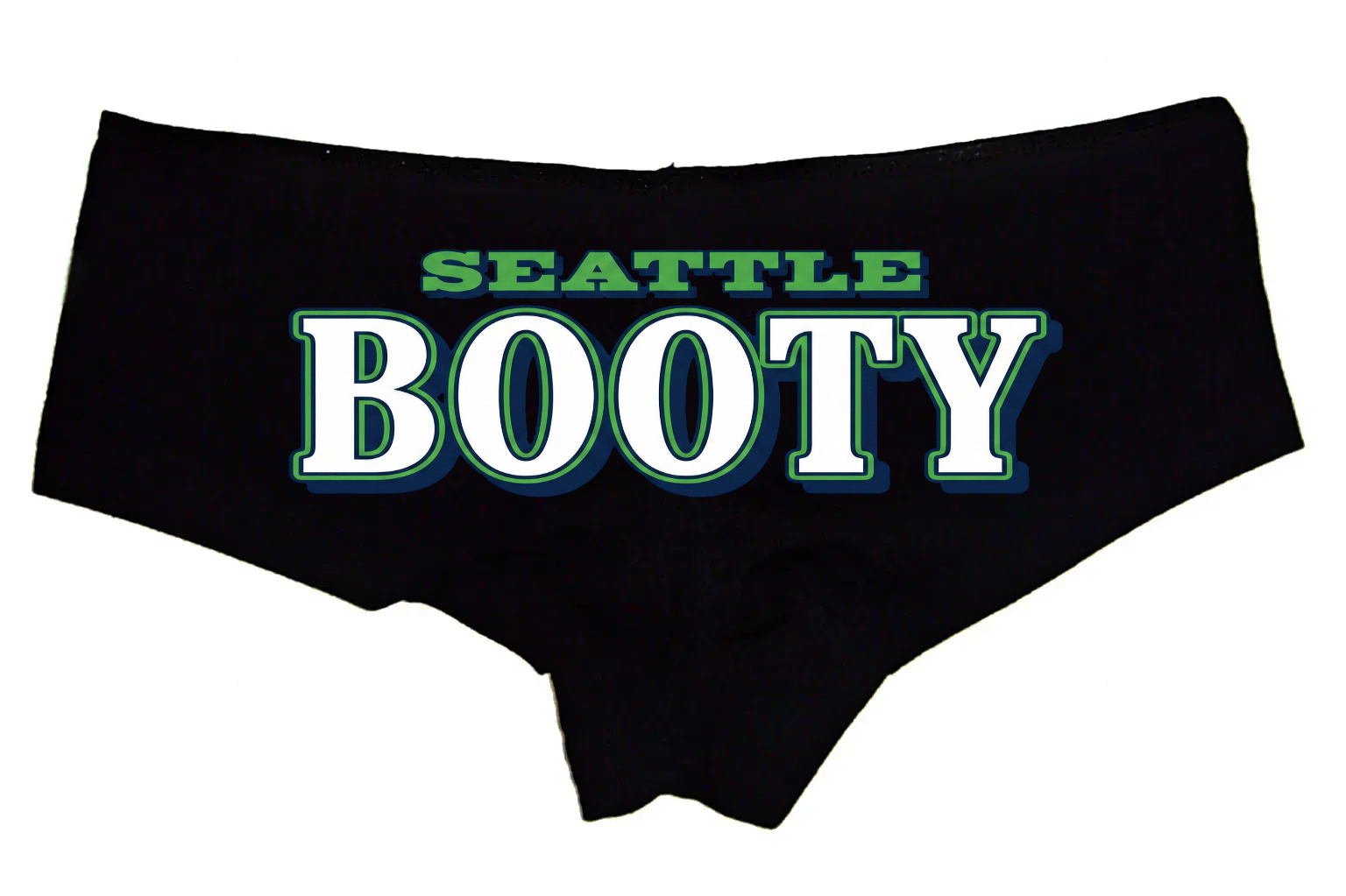 Sexy Girl Rock Seattle Booty Panties – Women’s Boyshort Underwear – Funny City Lingerie Gift for Football Fans & PNW Girls