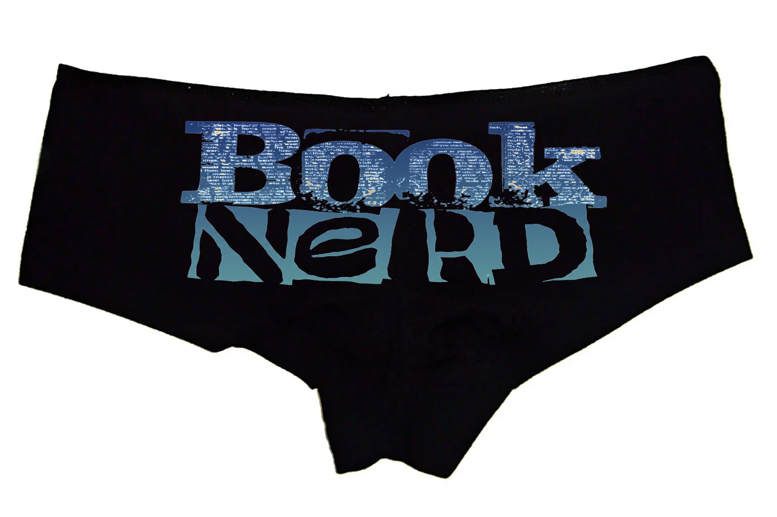 Sexy Girl Rock Book Nerd Panties – Women’s Boyshort Underwear – Funny Gift for Readers, Writers & Literature Lovers