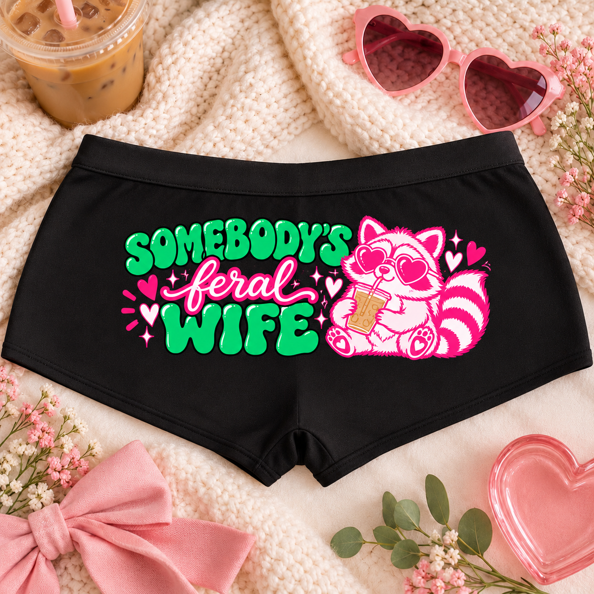 Somebody's Feral Wife funny wife boyshort panties
