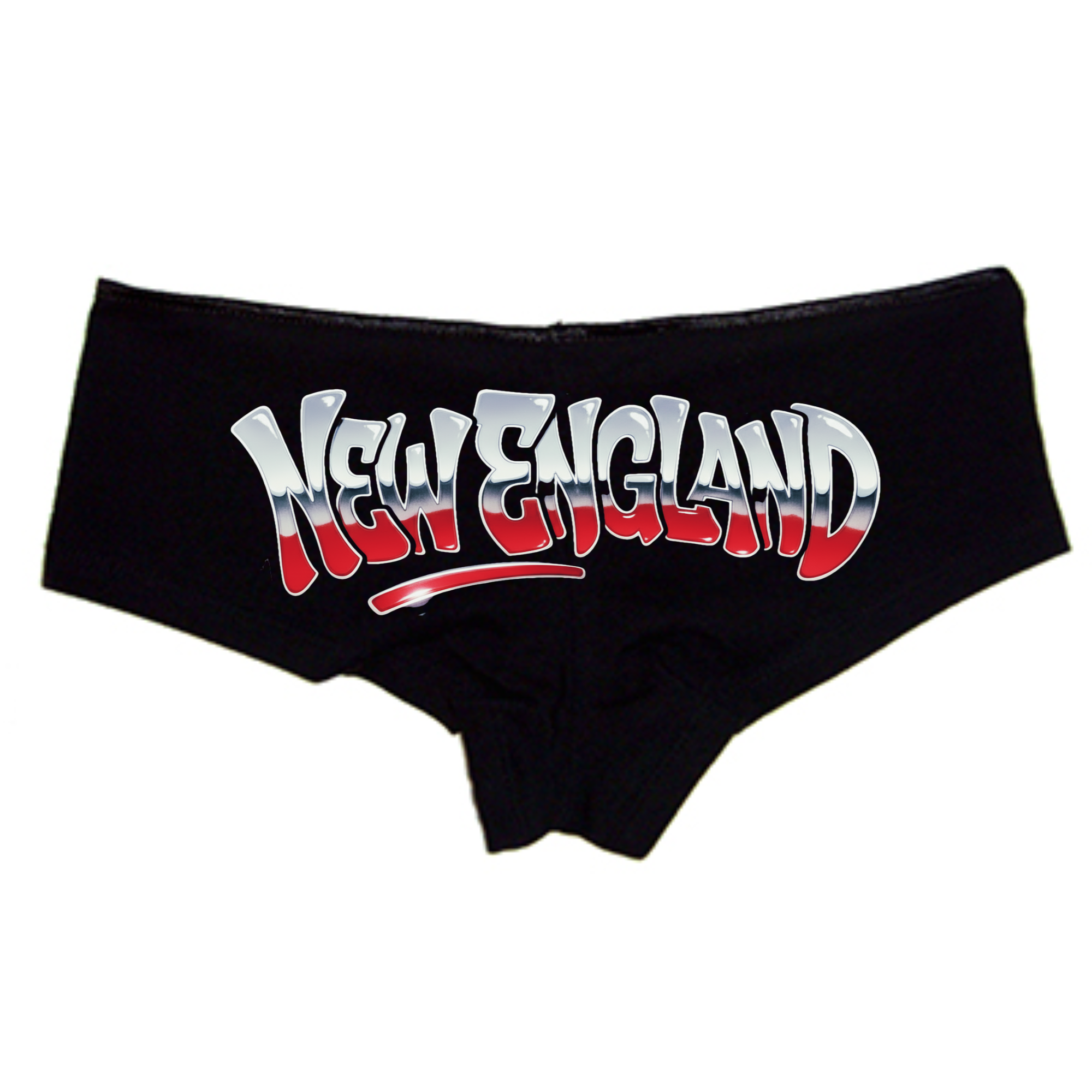 New England Panties – Women’s Sexy Boyshort Underwear – Red Silver Graphic Lingerie Gift – Regional Pride