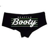 Seattle Booty Panties – Women’s Sexy Boyshort Underwear – City Pride Lingerie Gift – Green Stripe Design