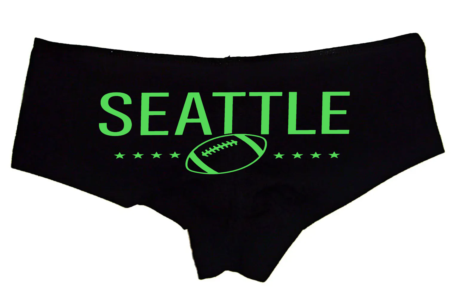 Sexy Girl Rock Seattle Football Panties – Women’s Boyshort Underwear – Sporty City Lingerie Gift for Football Lovers & Seattle Fans