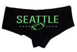 Sexy Girl Rock Seattle Football Panties – Women’s Boyshort Underwear – Sporty City Lingerie Gift for Football Lovers & Seattle Fans